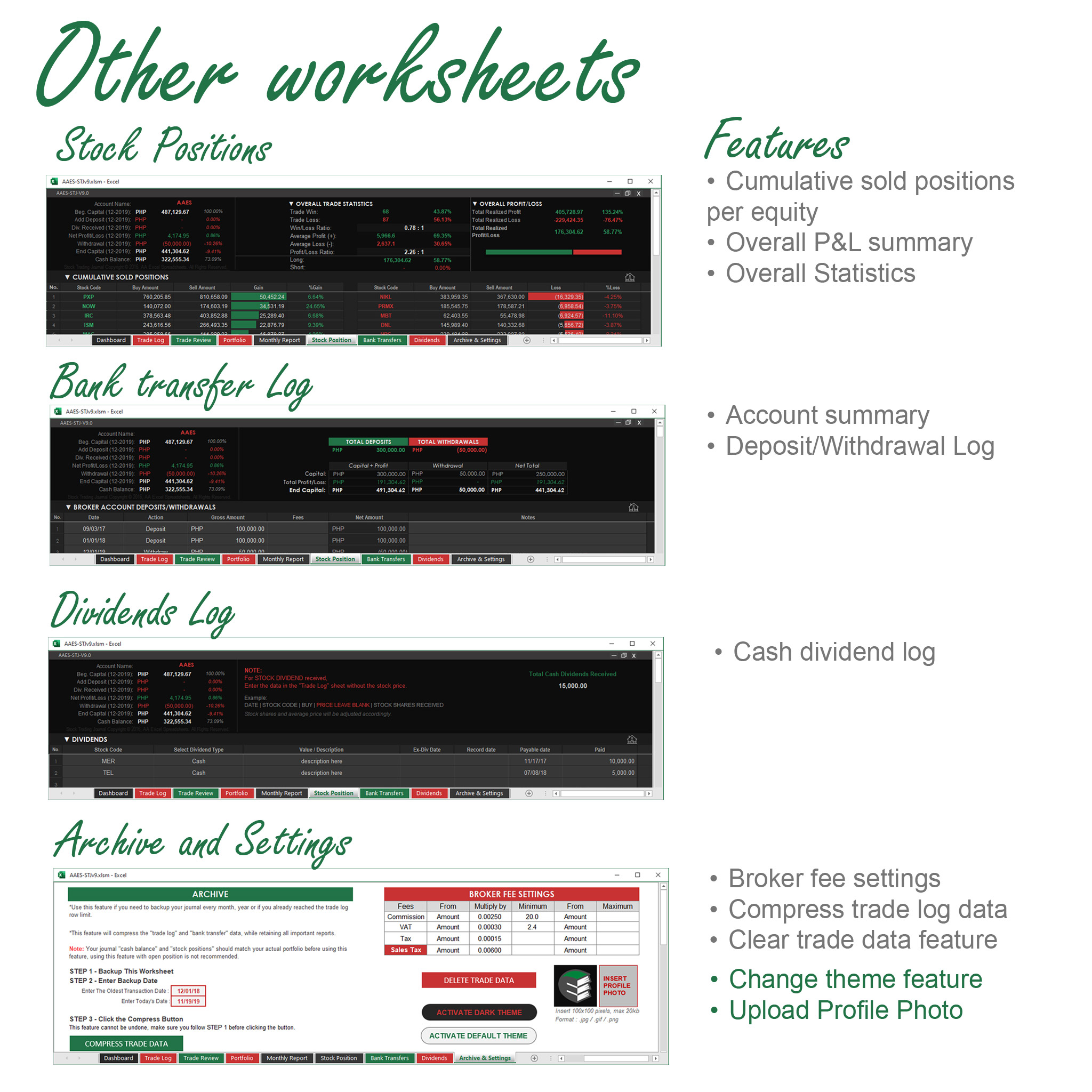 Stock trading journal software